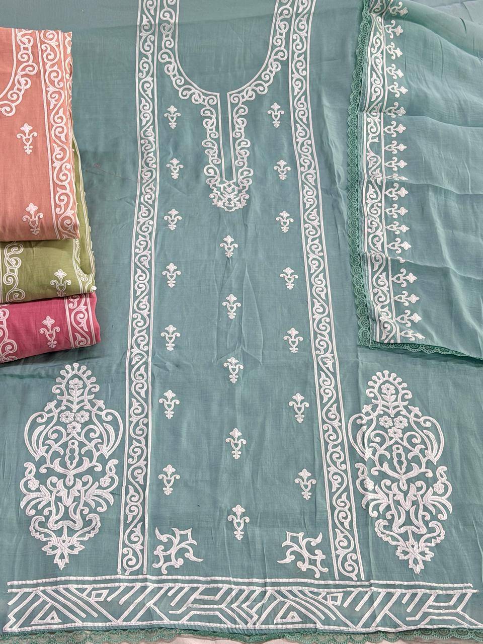 Siara By Fashid Stylish Beautiful Colourful Mall Chanderi Dresses At Wholesale Price